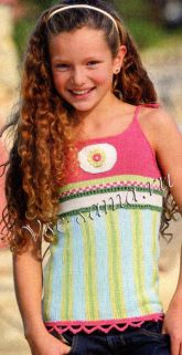 Топ на бретелях для девочки Топ на бретелях для девочки