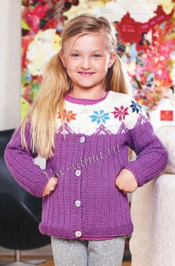 Жакет со звездочками для девочки, фото Жакет со звездочками для девочки, фото