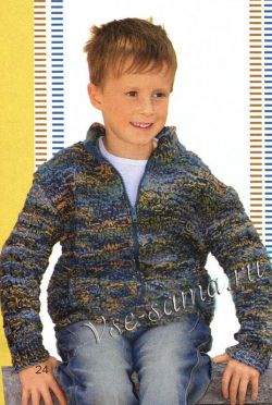 Жакет спицами с рельефным узором Жакет спицами с рельефным узором