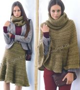 Юбка-пончо и шарф-труба спицами Юбка-пончо и шарф-труба спицами