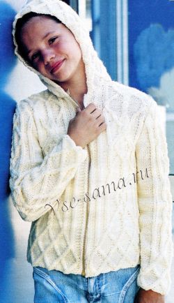 Жакет с капюшоном - Лилия Жакет с капюшоном - Лилия