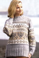 Жаккардовый свитер Жаккардовый свитер