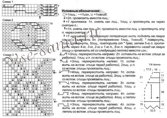 Пончо шикарное, схема Пончо шикарное, схема