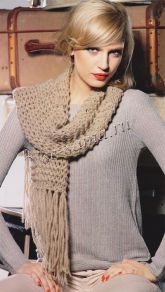 Шарф спицами со снятыми петлями Шарф спицами со снятыми петлями