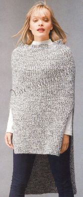 Удлиненное пончо Удлиненное пончо