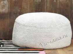 Вязаный пуфик, фото Вязаный пуфик, фото