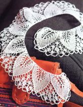 Воротничок спицами подснежник Воротничок спицами подснежник