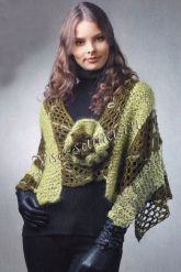 Зеленое пончо с цветком Зеленое пончо с цветком