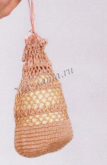 Бежевая сумочка крючком, фото Бежевая сумочка крючком, фото