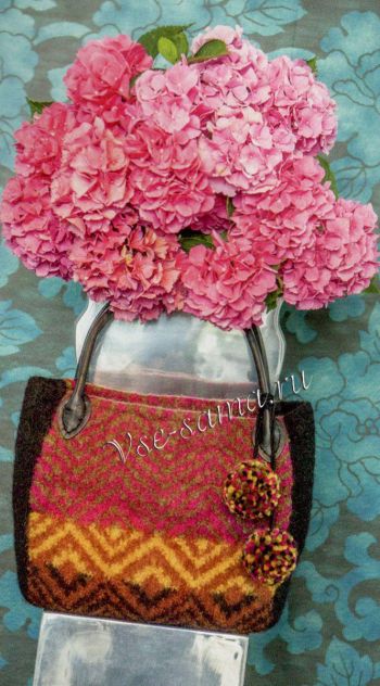 Валяная сумка с жаккардовым узором, фото Валяная сумка с жаккардовым узором, фото