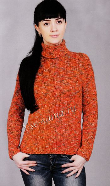 Меланжевый свитер, фото Меланжевый свитер, фото