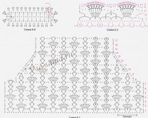 Схемы для вязания сиреневого топа Схемы для вязания сиреневого топа