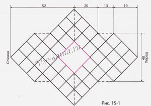 Выкройка для вязания топа-кофточки из элементов Выкройка для вязания топа-кофточки из элементов
