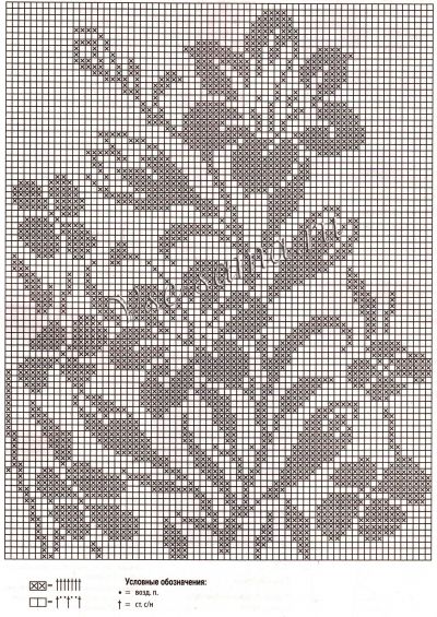 Схема 1 для вязания топа - Лилии Схема 1 для вязания топа - Лилии