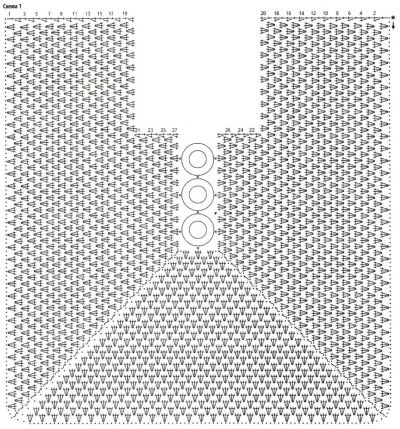 Схема 1 для вязания топа Схема 1 для вязания топа