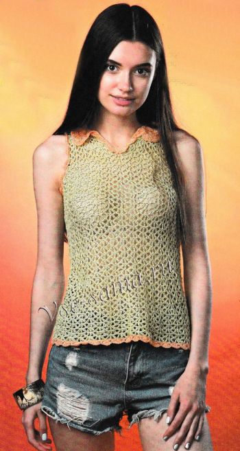 Топ с отложным воротничком, фото Топ с отложным воротничком, фото