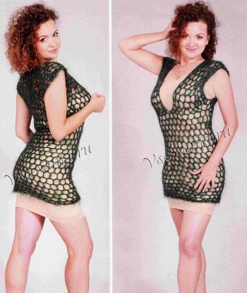 Темно-зеленая сетчатая туника, фото Темно-зеленая сетчатая туника, фото