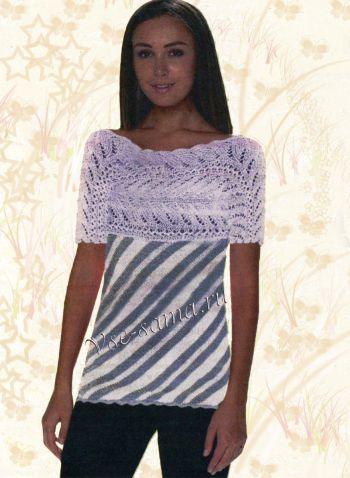Туника с ажурным верхом, фото Туника с ажурным верхом, фото
