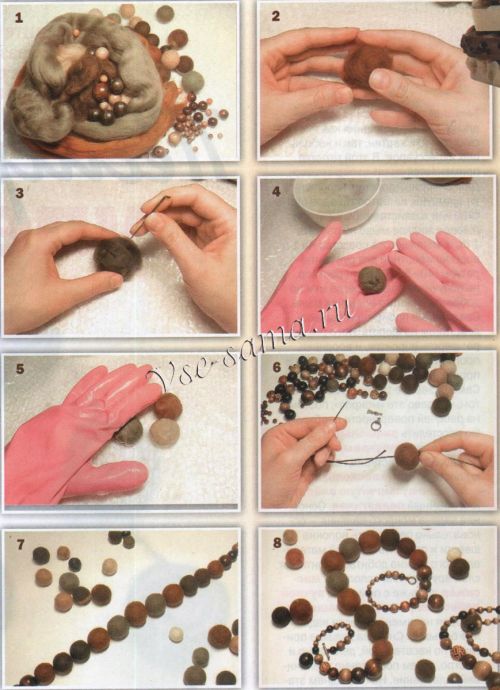 Описание валяния бус, рис. 1-8 Описание валяния бус, рис. 1-8