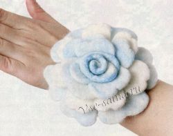 Валяный браслет - Роза Валяный браслет - Роза