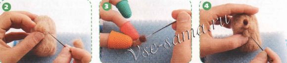 Описание валяния ежика-2, 3, 4 Описание валяния ежика-2, 3, 4