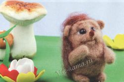 Пушистый ежик - валяние, фото Пушистый ежик - валяние, фото