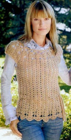 Ажурная безрукавка