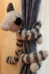 Держатель для штор Полосатый кот Держатель для штор Полосатый кот