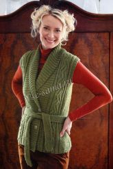 Двубортный жилет с поясом Двубортный жилет с поясом