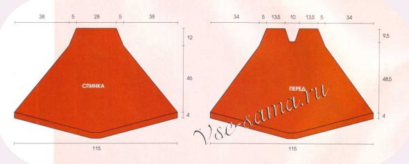 Выкройка для меланжевой накидки Выкройка для меланжевой накидки