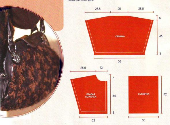 Сумочка, и выкройка накидки Сумочка, и выкройка накидки