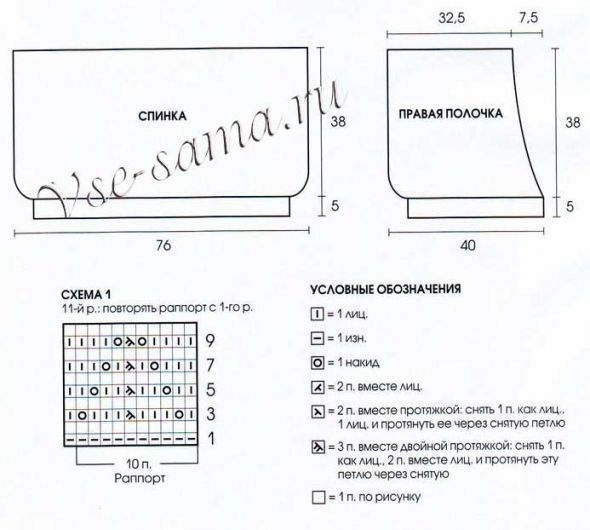 Схема для вязания накидки и тапочек Схема для вязания накидки и тапочек
