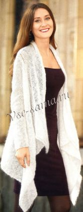 Нежный белый кардиган Нежный белый кардиган