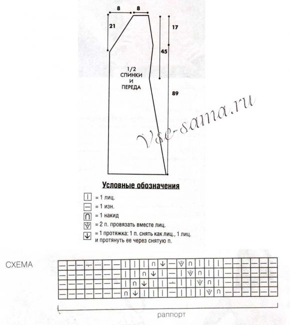 Схемы для вязания платья Схемы для вязания платья