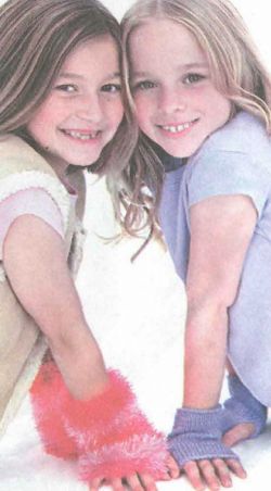 Полосатые митенки