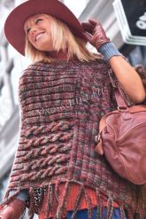 Узорчатое пончо Узорчатое пончо