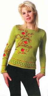 Джемпер с вышивкой Райский сад Джемпер с вышивкой Райский сад