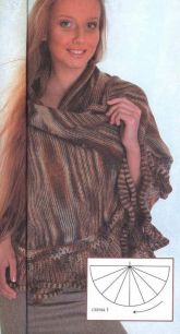 Шаль из секционной пряжи Шаль из секционной пряжи