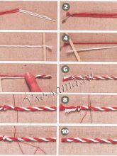 Двухцветный витой шнур Двухцветный витой шнур