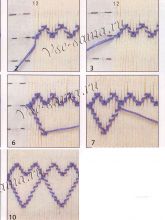Шов решетка - сердечки Шов решетка - сердечки