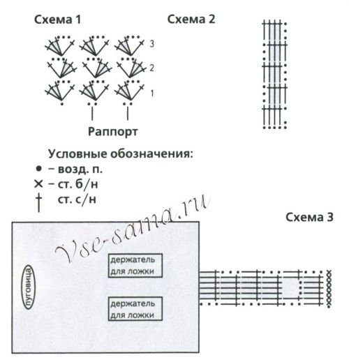 Схемы и выкройка для вязания чехла на чашку Схемы и выкройка для вязания чехла на чашку