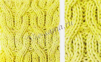 Узор спицами - две в одной, образец Узор спицами - две в одной, образец