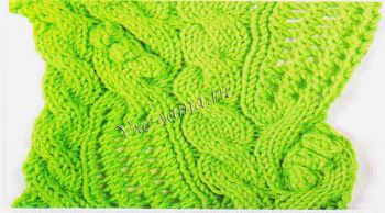 Узор спицами - круговерть, фото узора Узор спицами - круговерть, фото узора