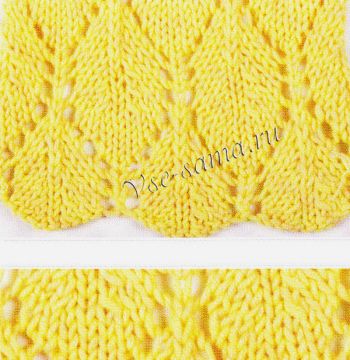 Узор спицами - листопад, фото Узор спицами - листопад, фото