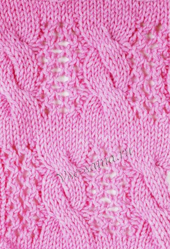 Узор спицами - узорный микс, образец Узор спицами - узорный микс, образец